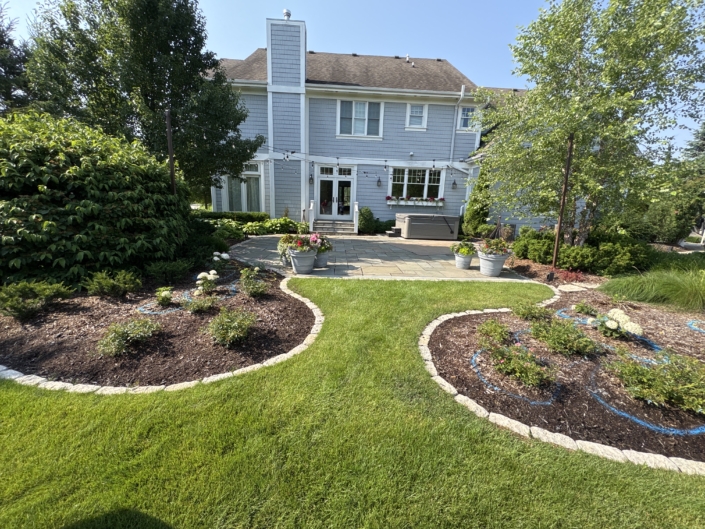 Pewaukee Nightscape Patio & Fireside Retreat - Before Hardscape Renovation