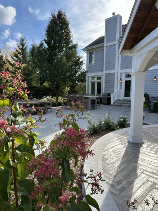 Pewaukee Nightscape Patio & Fireside Retreat - After Hardscape Renovation