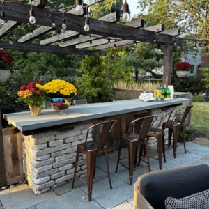Landscape Design for Small Spaces - Outdoor Kitchen and Pergola